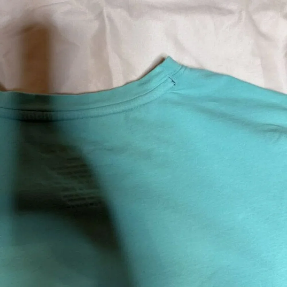 Tommy Bahama Shirt Mens XL Short Sleeve Teal Crew Neck Lightweight - Picture 4 of 4